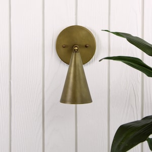 Task Wall Sconce brass adjustable swivel wall mount spotlight lamp light mid-century inspired contemporary custom fixture image 3