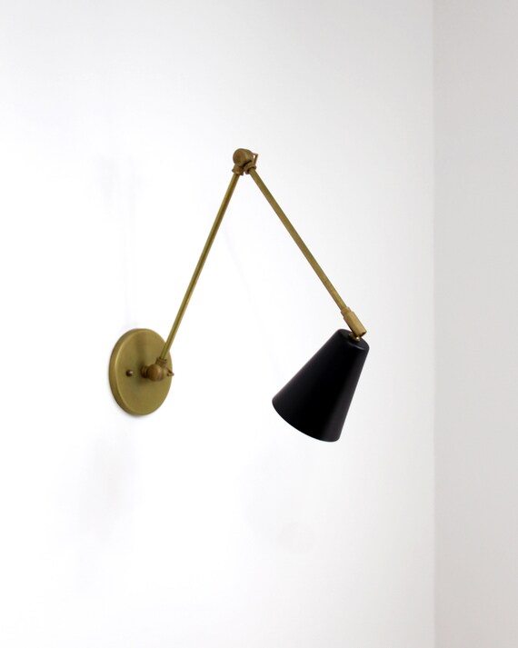 Coast Articulated Wall Sconce Large Adjustable Brass Wall Lamp