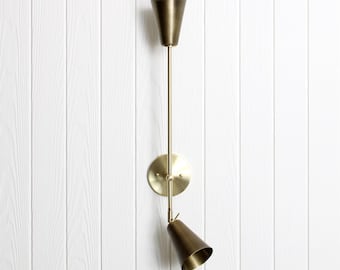 Mythos - Achilles Wall Sconce - dual shade adjustable swivel brass lamp light fixture