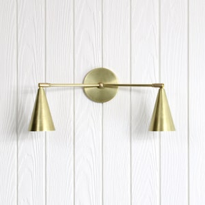 Task Dual Wall Sconce -- adjustable modern light fixture vanity picture bookcase lamp