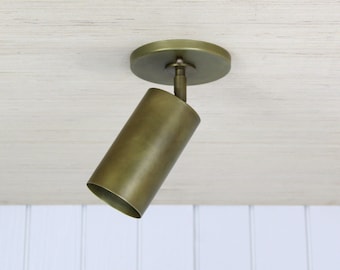 Post Flush Mount Swivel - ceiling fixture wall sconce cylinder mono light lamp adjustable swivel minimal flushmount