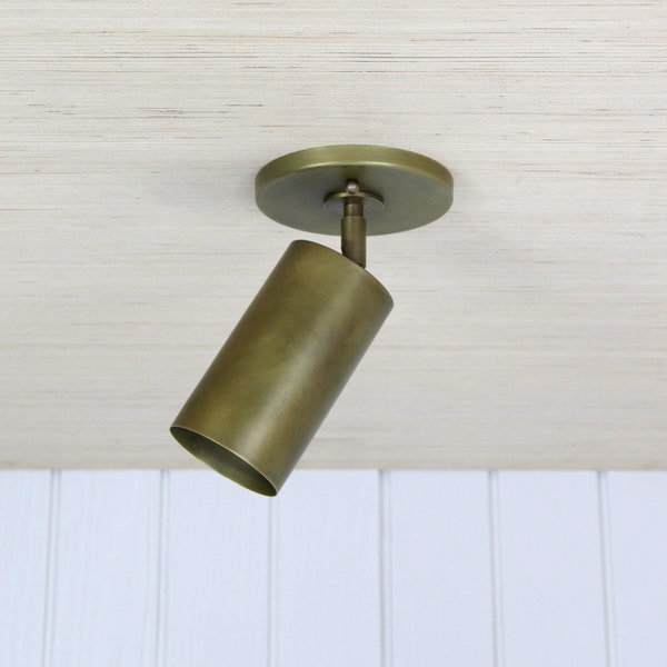 Post Flush Mount Swivel - ceiling fixture wall sconce cylinder mono light lamp adjustable swivel minimal flushmount