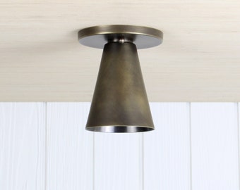 Coast Flush Mount - minimal ceiling mount lamp light fixture brass flushmount