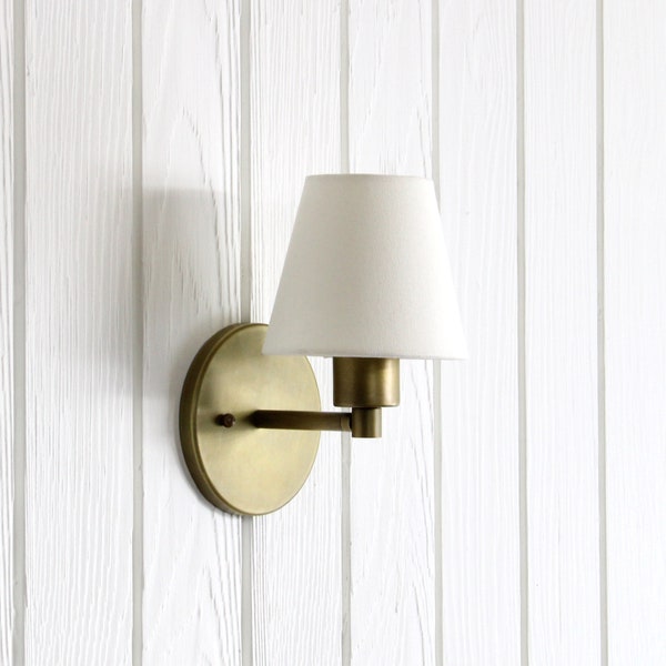 Trek Notch - modern minimalist brass wall sconce lamp light fixture shade