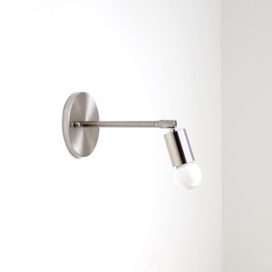 Quick Ship - Trek Guide Wall Sconce - Large - nickel chrome adjustable sconce lamp light contemporary modernist minimal lighting fixture