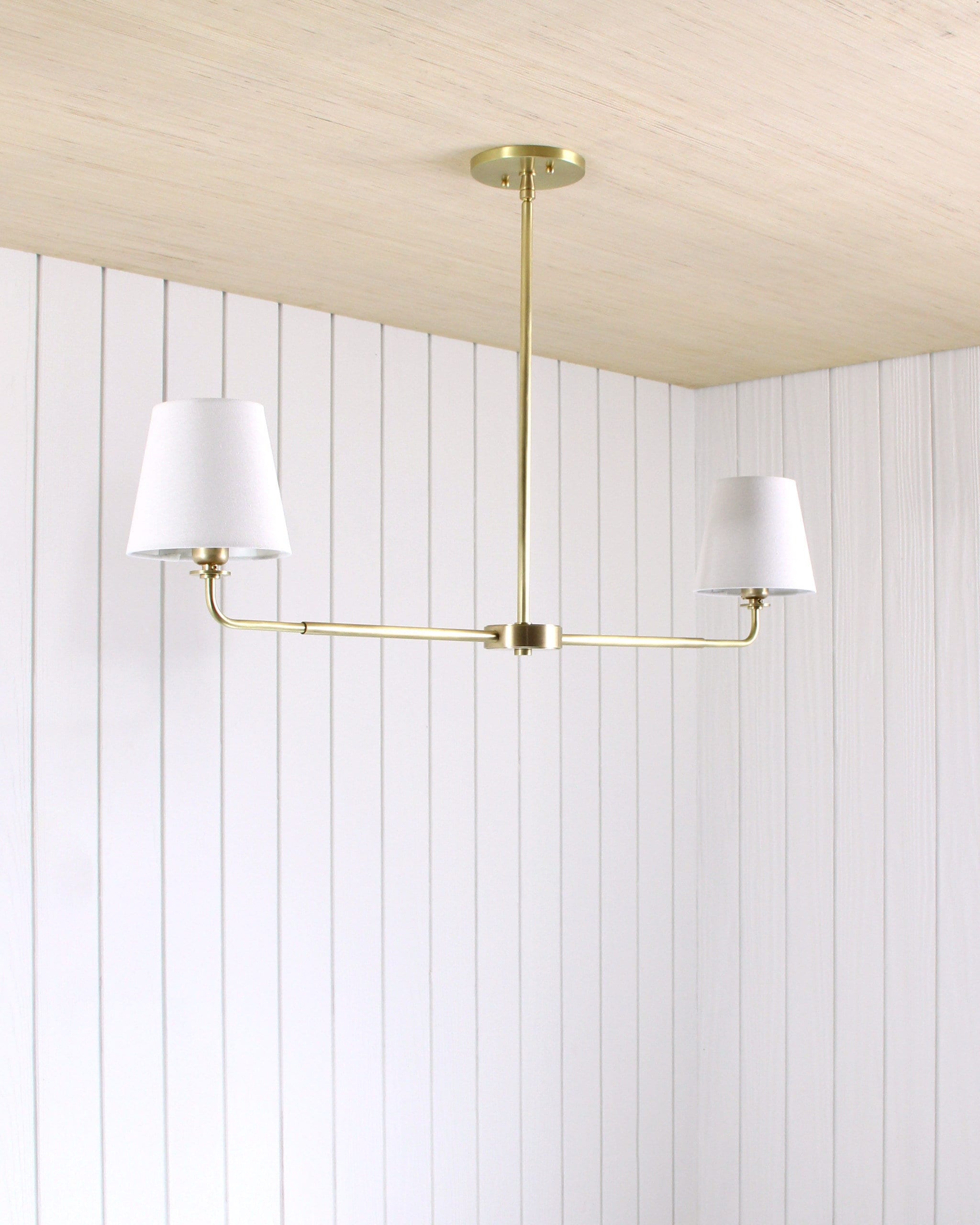 Linen online shade chandelier
