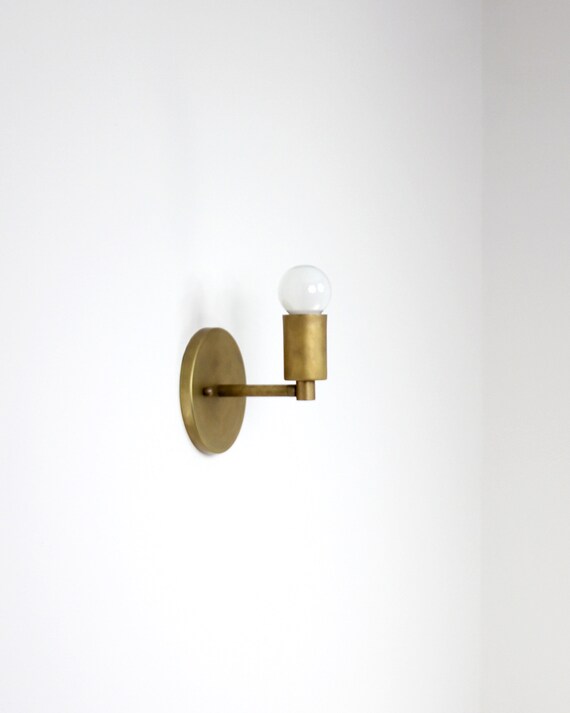 Unlacquered brass sconce best sale