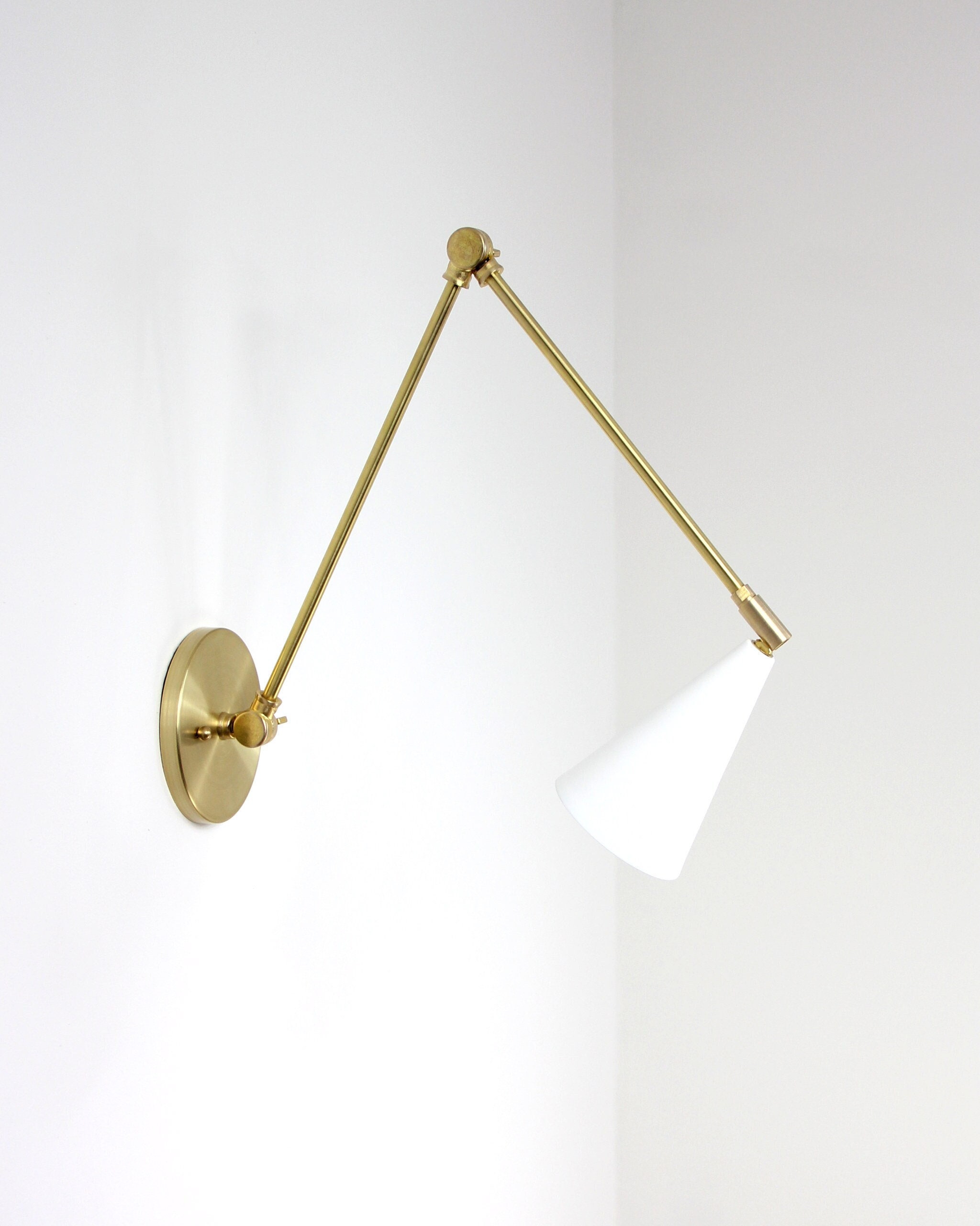 Task Articulated Wall Sconce Brass Adjustable Lamp Light Swivel