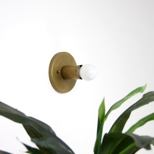 Trek Flat - modern minimal brass flush mount flushmount wall sconce ceiling fixture light lamp