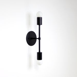 Quick Ship - Trek Bar Slim - Medium - brass minimal dual wall sconce light lamp fixture