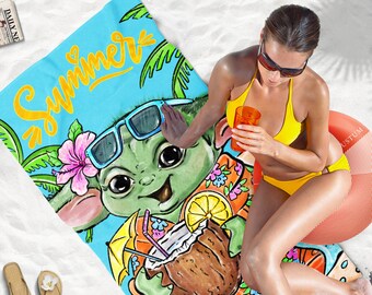 yoda beach towel