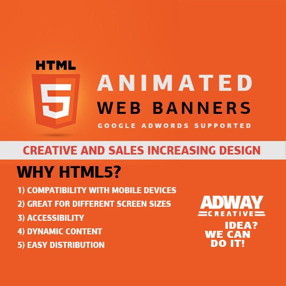 Animierte Html5 Web Banner Massgefertigtes Design Adwa Etsy