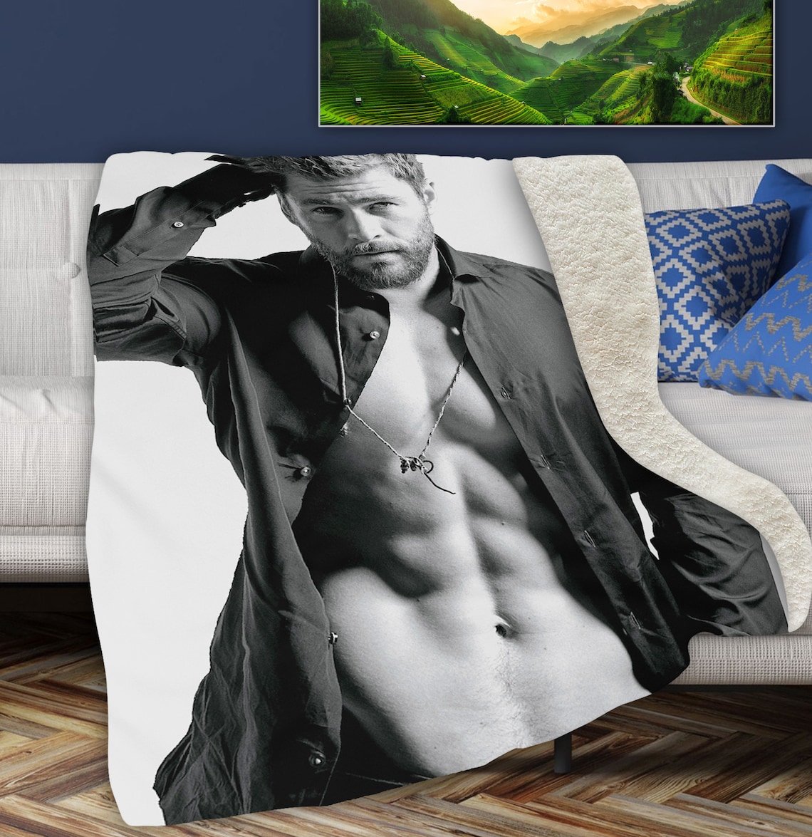 Chris Hemsworth Größe Chris Hemsworth sexy male Sherpa Fleece und Polar Fleece | Etsy