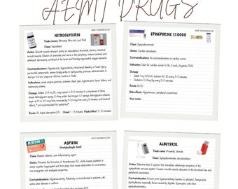 AEMT-drugskaarten voor farmacologie