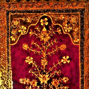 Tree of Life motif on 10 x 16 glass tile painting | stained glass