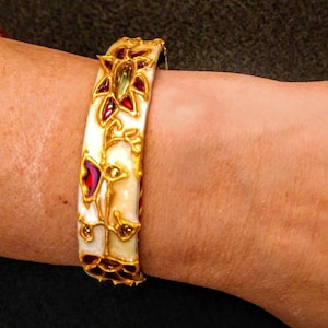 white bridal Indian wedding bangle | FREE pendant