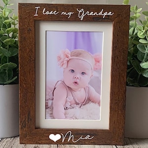 4x6 grandpa picture frame, gift for grandpa, custom picture frame, grandpa gift, father&#39;s day gift, personalized picture frame, kid&#39;s pi