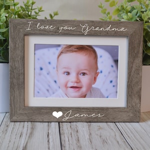 Grandma picture frame, 4x6 custom picture frame, grandma gift, mother&#39;s day gift, personalized picture frame, kid&#39;s picture frame
