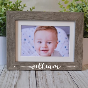 Personalized 4x6 Picture Frame: Custom Baby Name Gift