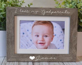 Personalized Godparents Picture Frame: Baptism Gift