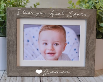 Aunt picture frame, Gift for Aunt, Personalized gift, Custom picture frame,  I love my aunt picture frame,  Aunt gift,  Personalized frame