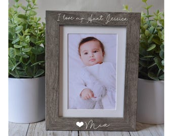 Aunt picture frame: Personalized 4x6 gift Mother’s Day Christmas 5x7 photo