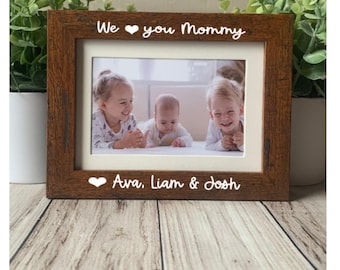 Marco de fotos personalizado para mamá: Regalo personalizado de 4x6 pulgadas para el Día de la Madre.