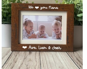 Marco de fotos personalizado para la abuela: Regalo "Te queremos, abuela" (4x6 o 5x7)