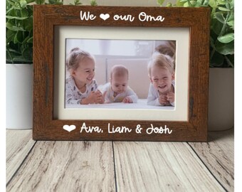 Marco de fotos personalizado para la abuela, regalo fotográfico personalizado de 4x6 para el Día de la Madre.