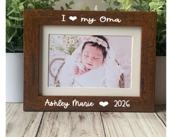 Marco de fotos personalizado para abuela, regalo fotográfico personalizado para el Día de la Madre de 4x6 y 5x7.