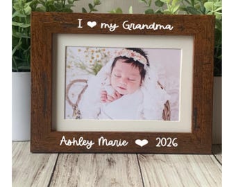 Marco de fotos personalizado para abuela, regalo de fotos personalizado de 4x6