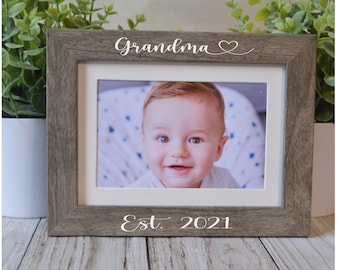 Marco de fotos personalizado para abuela, regalo de fotos personalizado de 4x6