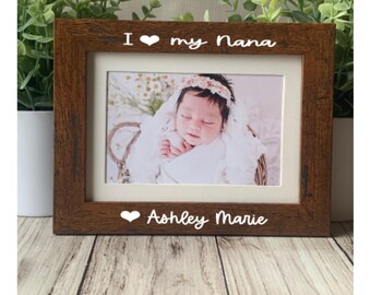 Marco de fotos personalizado para la abuela: regalo para el Día de la Madre de 4x6 o 5x7 pulgadas.