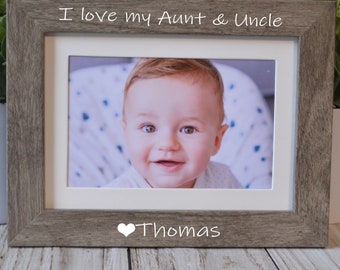Aunt and Uncle picture frame gift : Personalized 4x6 5x7 Custom