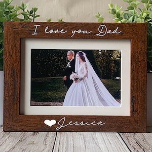 Father of the Bride picture frame, Father of the Bride gift, custom picture frame, wedding picture frame, custom father of the bride gift