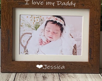 Personalized Dad Picture Frame: Custom 4x6 Photo Gift
