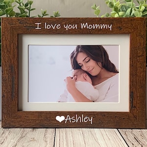 4x6 Mom picture frame, custom picture frame, gift for Mom, mother&#39;s day gift, personalized picture frame, Christmas gift for mom