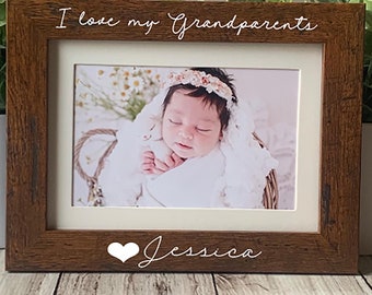 Personalized Grandparents Picture Frame: Custom 4x6 Photo Gift