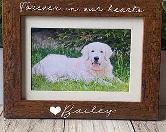 Personalized Pet Memorial Frame: Dog Loss Gift 4x6 5x7