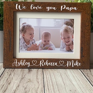 4x6 Papa picture frame, gift for grandpa, custom picture frame, grandpa gift, father&#39;s day gift, personalized picture frame,