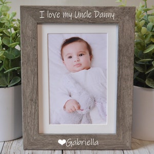 Uncle picture frame  Custom picture frame  I love my uncle picture frame  Uncle gift  Personalized picture frame