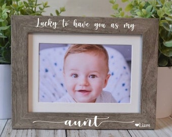 Aunt picture frame, Gift for Aunt, Personalized gift, Custom picture frame,  I love my aunt picture frame,  Aunt gift,  Personalized frame
