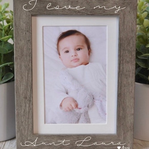 I Love My Aunt Personalized Picture Frame New Aunt New Uncle Etsy