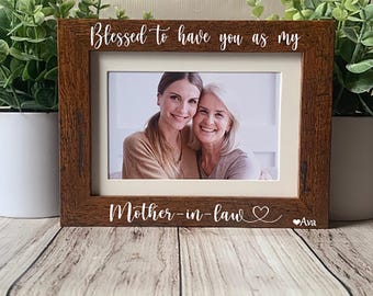 Custom Mother-in-Law Picture Frame, Personalized Gift, 4x6, 5,7