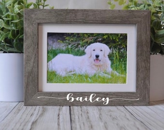 Personalized Pet Memorial Frame: Dog Cat Loss Gift, Custom 4x6 5x7