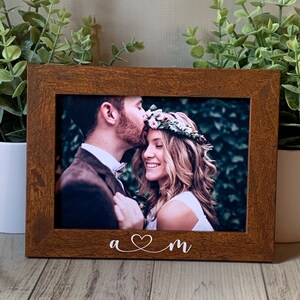 5x7 Engagement picture frame, custom picture frame, wedding picture frame, engagement gift, personalized picture frame