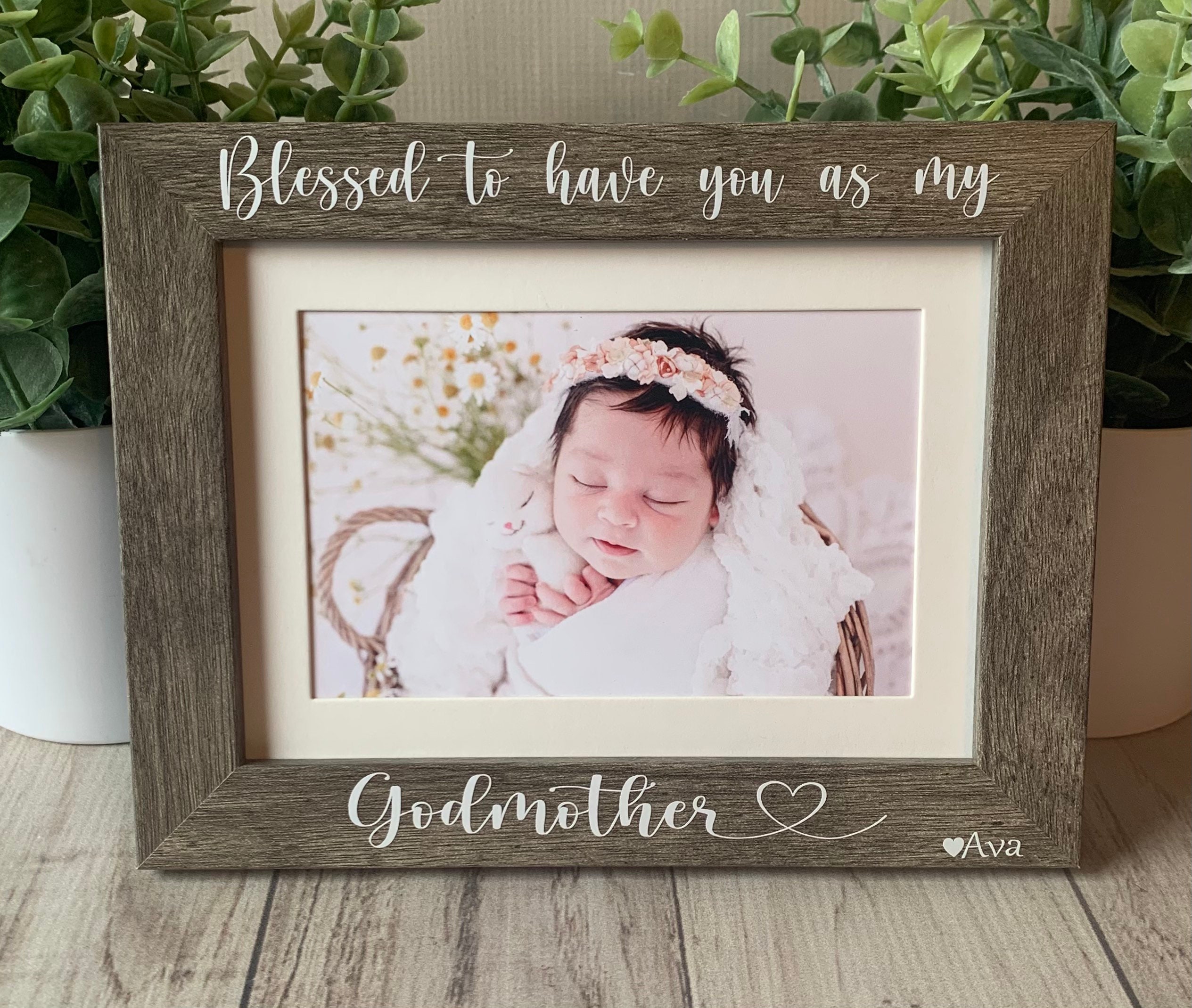 Godmother Picture Frame Custom Picture Frame Baptism Frame Etsy