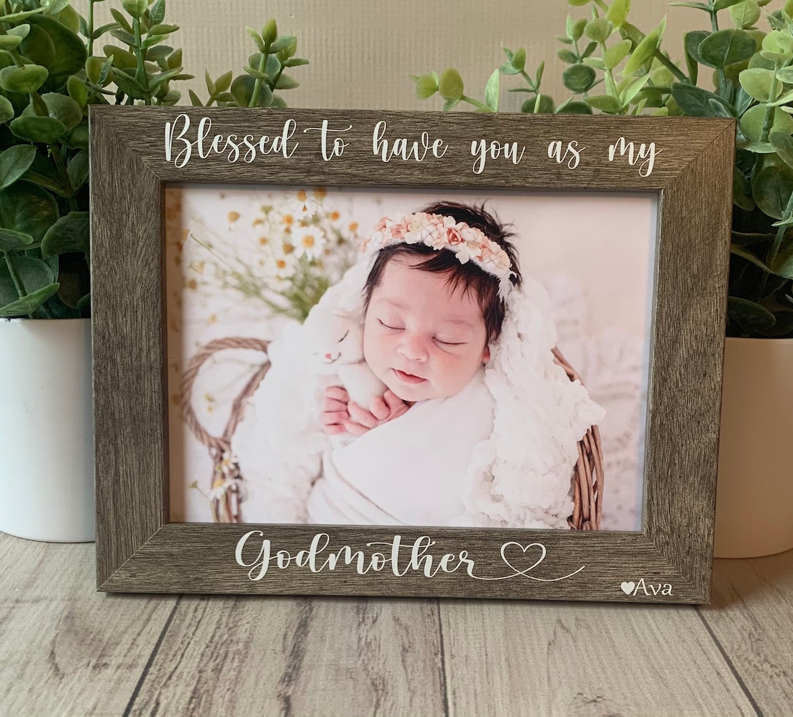 5x7 Godmother Picture Frame Custom Picture Frame Baptism Etsy UK