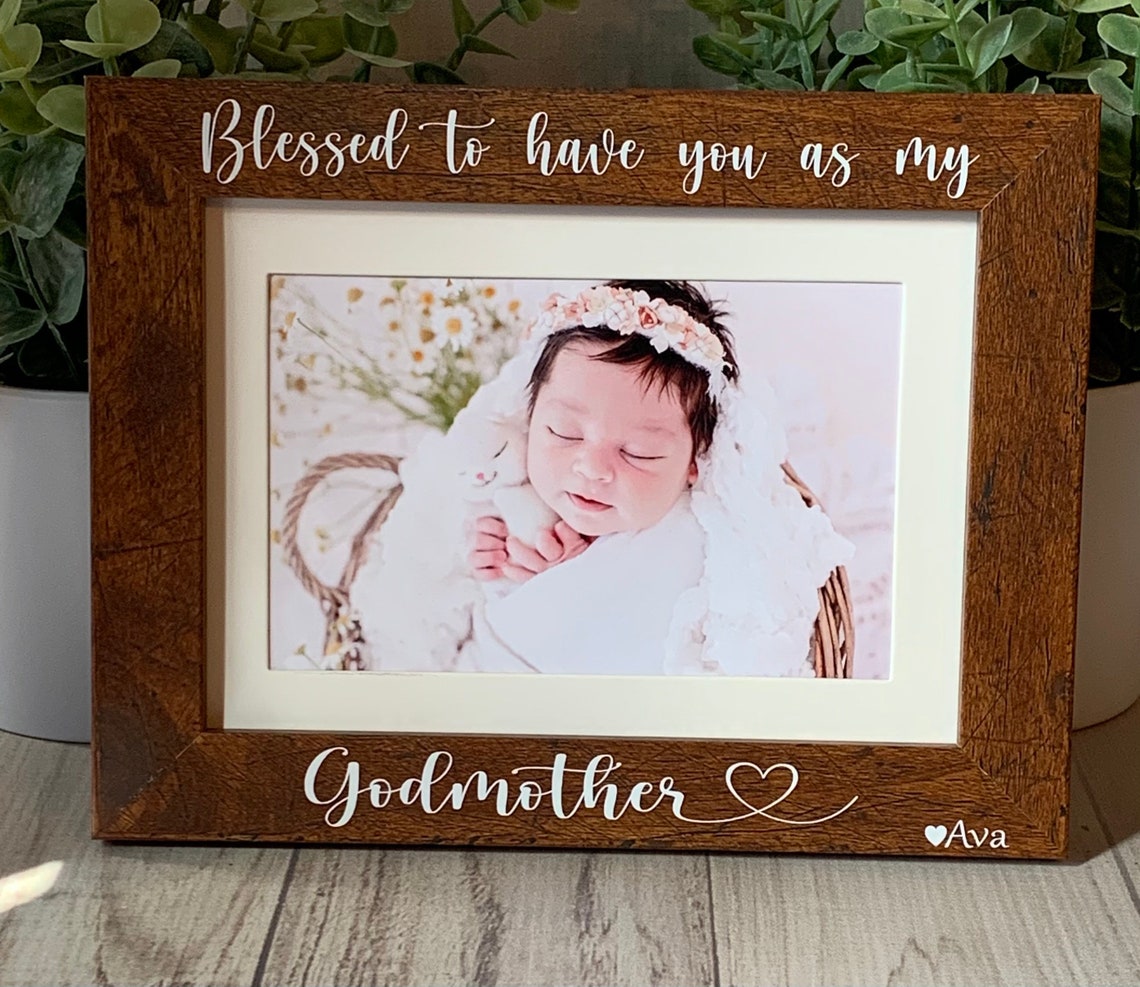 Godmother Picture Frame Custom Picture Frame Baptism Frame Etsy