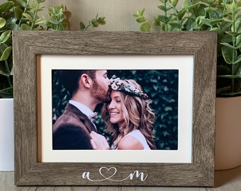 Engagement picture frame, custom picture frame, wedding picture frame, engagement gift, personalized picture frame